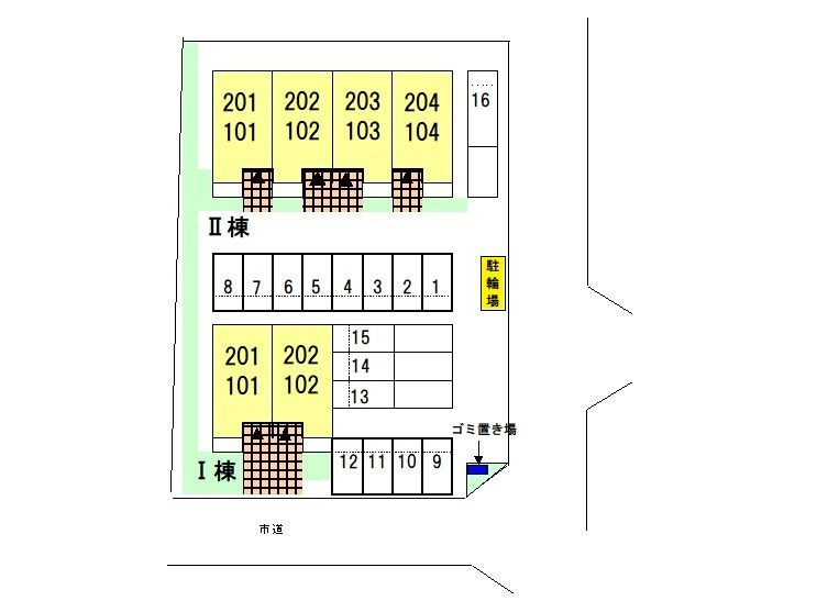 フェリーチェⅠの区画図