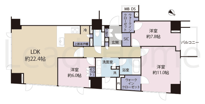 【間取り】 | ジオグランデ白金台
