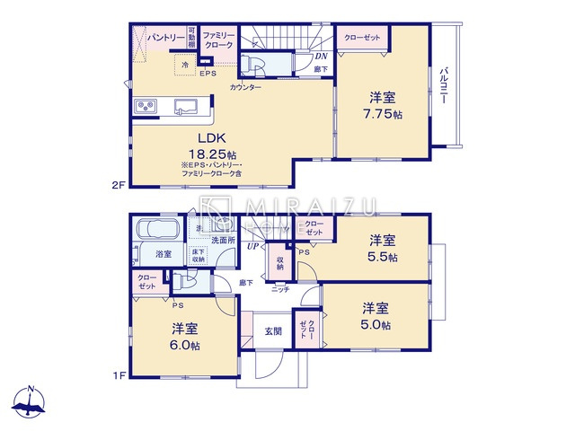 【間取り】 | 陽の光をたっぷりと浴びながら気持ち良く生活が出来ます。夢のマイホーム、夢ではなく実現出来ます！見学・ご相談等、お気軽にご連絡下さい。
