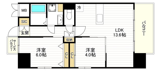 スプランディッドあびこ駅前の間取り