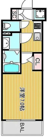 エスリード難波ザ・メゾンの間取り