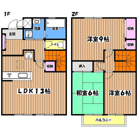 【間取り】 | ファミール田中　A