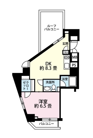 【間取り】 | 新品家具付きマンション東20(KaGood東京) | ※間取りと異なる場合は現状を優先します。