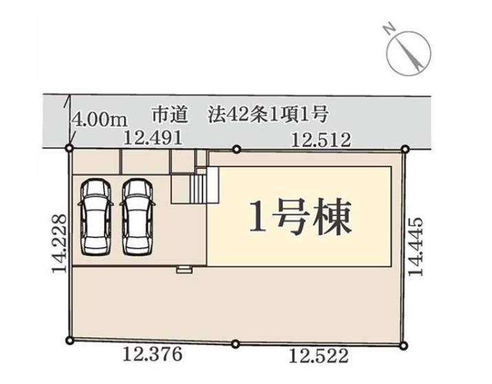 小美玉市納場第5　新築戸建の区画図