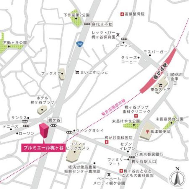プルミエール梶ヶ谷の地図