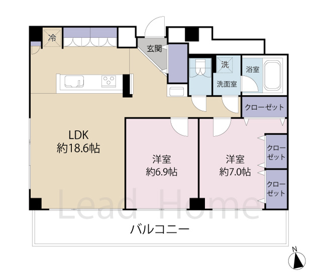 【間取り】 | 赤坂グランドハウスＢ棟