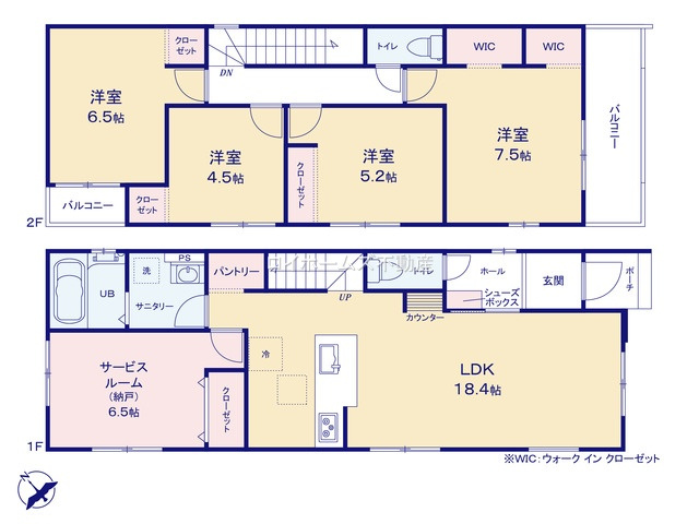 【間取り】 | 一宮市丹陽町外崎字久古518-1『仲介料無料』新築戸建て | 1号棟