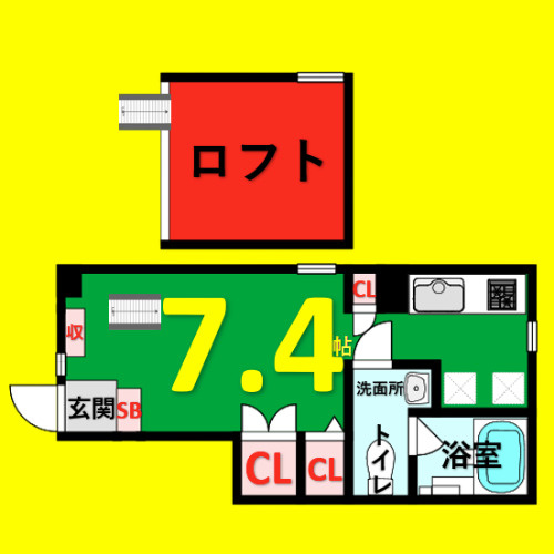 セリングトゥーレ　名古屋市賃貸　仲介手数料無料の間取り