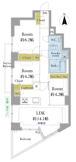 【間取り】 | 代々木パークガーデン | ※間取は変更になる可能性があります