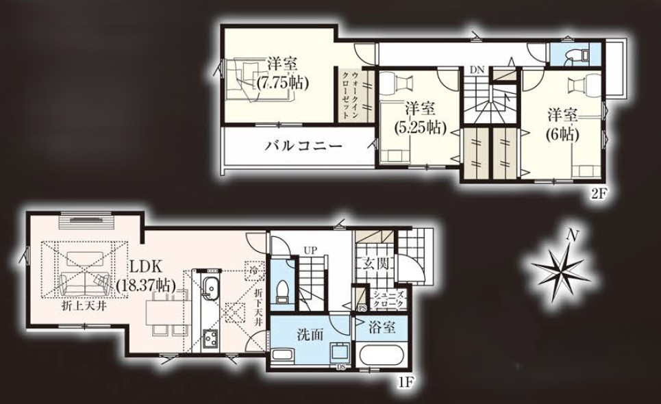 越谷市登戸町1号棟　新築戸建
