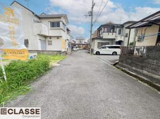 【前面道路含む現地写真】 | 城陽市久世里ノ西　3区画1号地　売土地　建築条件無し