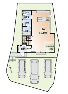 高知市一宮しなね　中古一戸建ての区画図|■建物価格3,380万円■土地面積135.38㎡■建物面積92.33㎡■3LDK