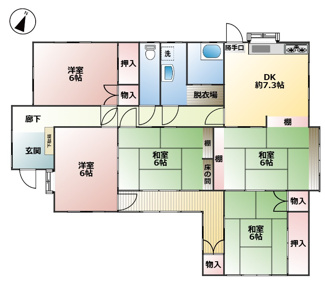 【間取り】 | 鹿屋市寿5丁目　中古戸建
