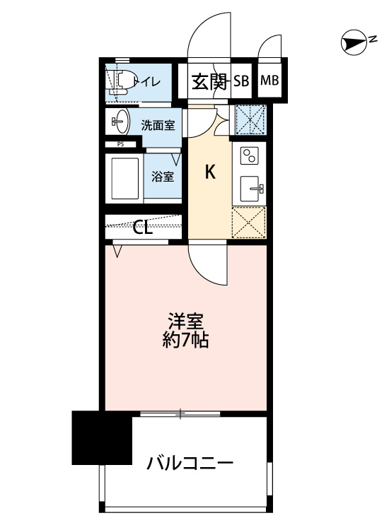 サヴォイ箱崎邸園　5階の間取り