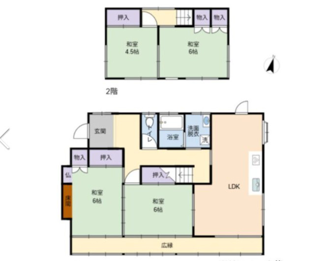 中古戸建　武志町の間取り