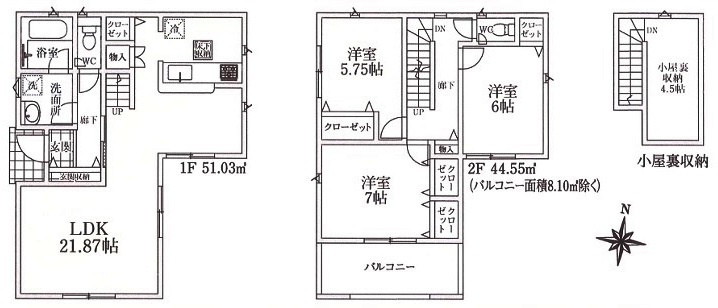 川越市仙波町2丁目　新築分譲　東武東上線『川越駅』徒歩11分　【仙波小学区】の間取り