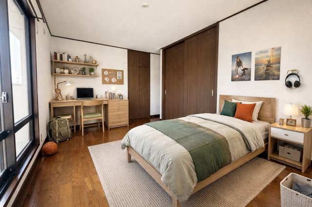 三郷市戸ケ崎3丁目　中古戸建の玄関|玄関前も広々としています