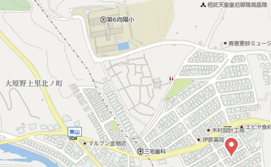 向日市寺戸町大牧　新築戸建の地図