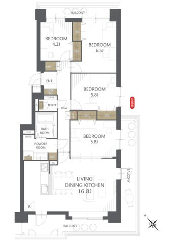 パーク・シティ大谷地Ｅコートの画像