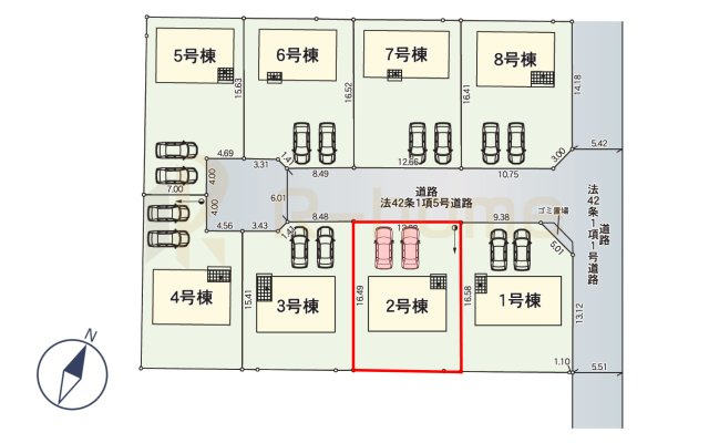 常陸大宮市姥賀町第3　新築戸建て　2号棟の区画図|大きなお買い物だからこそ、メリット・デメリットを伝えさせて頂きます。
R-homeにお任せください♪