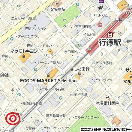 エマーレ行徳 の地図