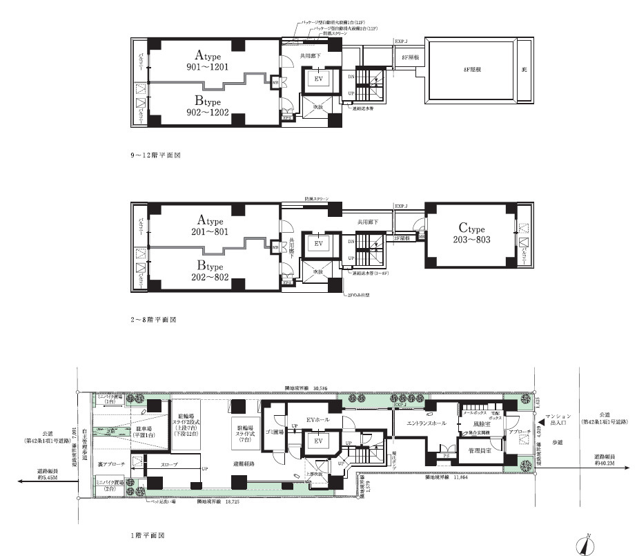 プレール・ドゥーク板橋本町Ⅲの区画図