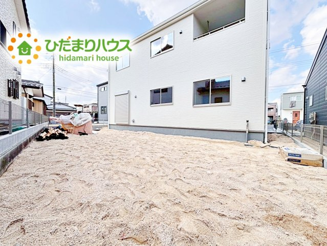 【庭】 | 石岡市府中第1　新築戸建　2号棟 | ウッドデッキを置いてお子様と遊びながら、BBQしたりなんて夢が現実に！！(⌒∇⌒)