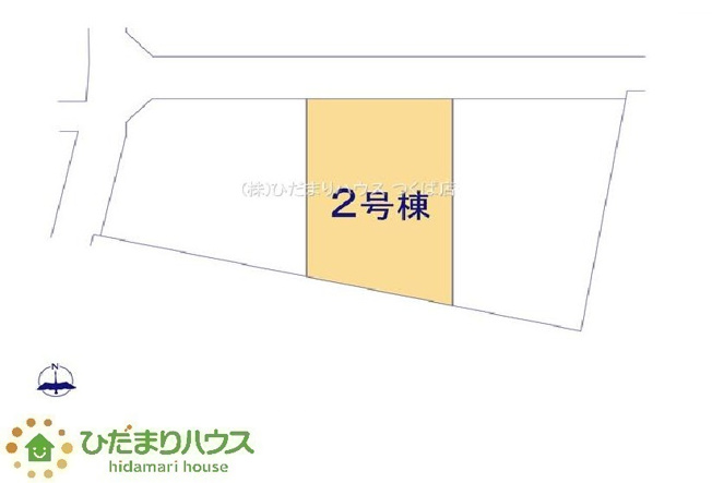 【区画図】 | 石岡市府中第1　新築戸建　2号棟 | 3台駐車できるゆとりのカースペース完備
