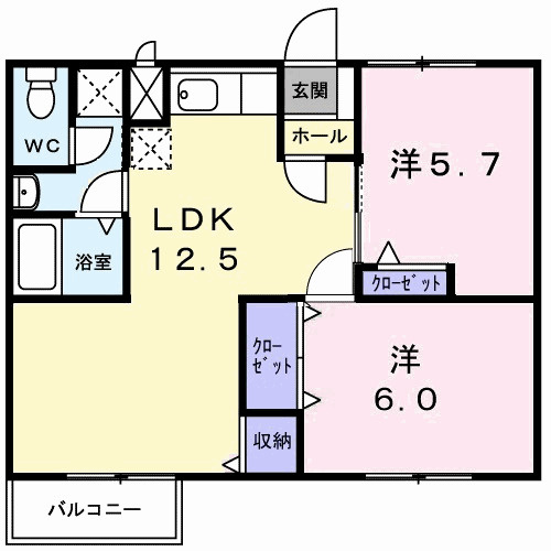 マツモトＧマンションＢの間取り