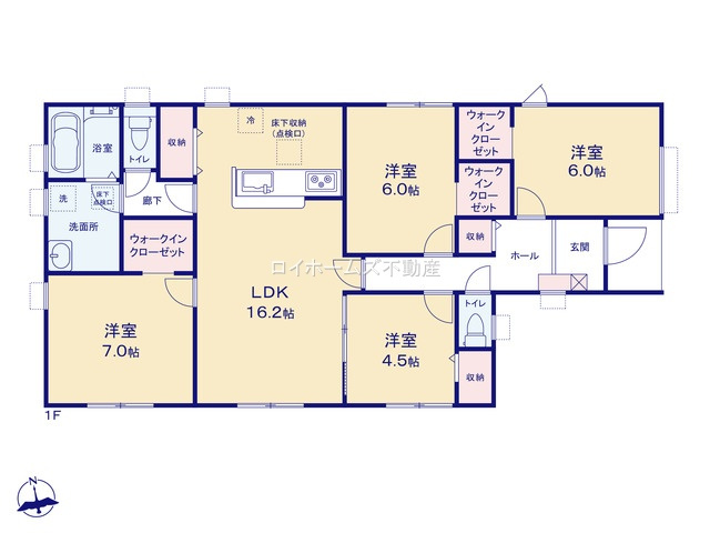 【間取り】 | 稲沢市平和町法立北瀬古295『仲介料無料』新築戸建て | 1号棟