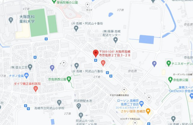 アニマン高槻阿武山の地図