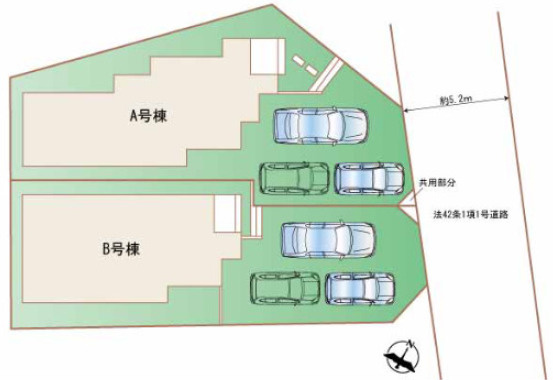 ハートフルタウン与那原町与那原　全2棟　A号棟の地図