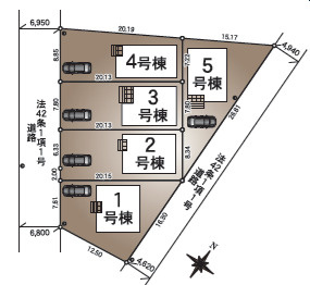 【区画図】 | 新築　新潟市江南区早通第2  1号