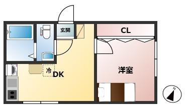春日部市小渕の賃貸マンションの間取り