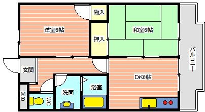 スカイハイツの間取り|スカイハイツ