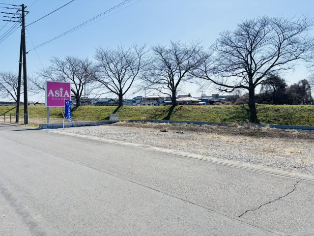 敷地面積６３坪　売地　川越市渋井の外観|現地写真（2026年3月撮影）桜通り♪春を待つ楽しみを、一生の住まいに♪毎年、ご自宅がお花見の特等席になる贅沢♪