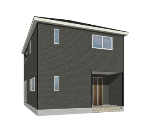 茨城町長岡第４の外観パース|4号棟外観パースです。2026年4月下旬完成予定！同施工物件の内覧可能です！！お気軽にお問い合わせください。