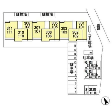 アゼリア松戸の区画図