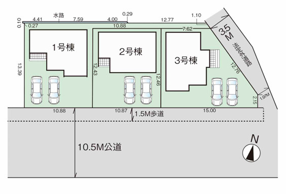 【区画図】 | グラファーレ倉敷市中庄団地 (全3棟)