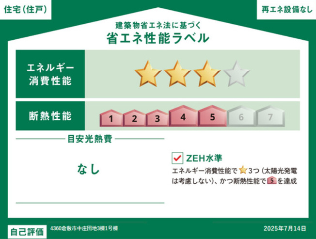 【省エネ性能ラベル】 | グラファーレ倉敷市中庄団地 (全3棟)