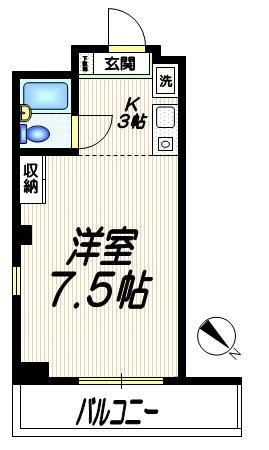 アーバンコート田村の間取り|★独立角部屋★２面採光★