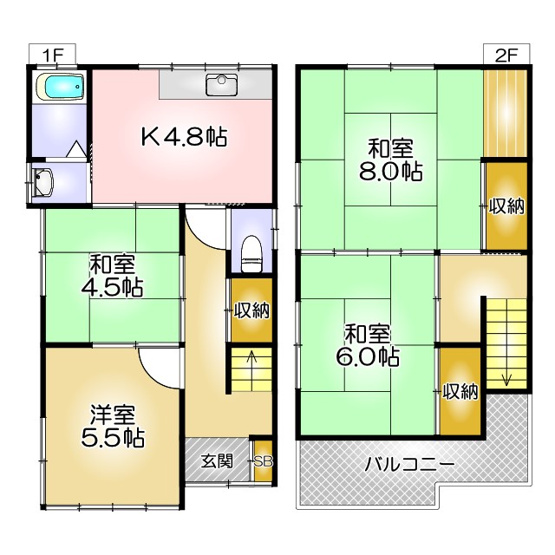 【間取り】 | 星陵台1丁目2-21貸家
