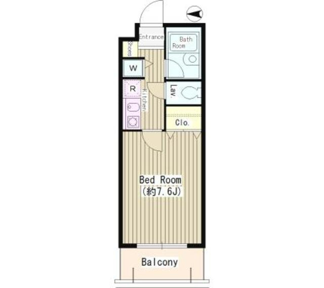 武蔵野市境５丁目の賃貸マンションの間取り