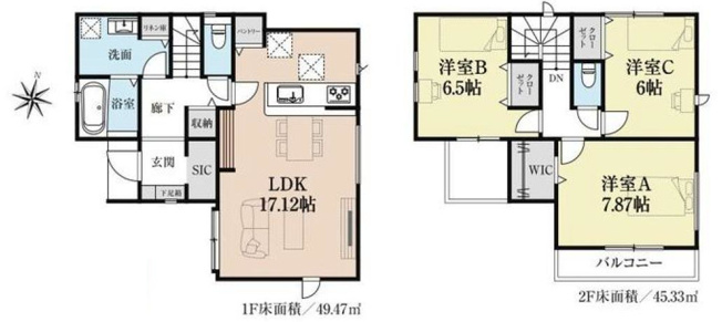 【間取り】 | 3LDKは、リビングダイニングキッチンと3つの居室がある間取り。ファミリー層に非常に人気の高い間取りで、広々としたリビングで家族団らんを楽しみ、個室でプライベートな時間も確保できるのが大きな魅力です。