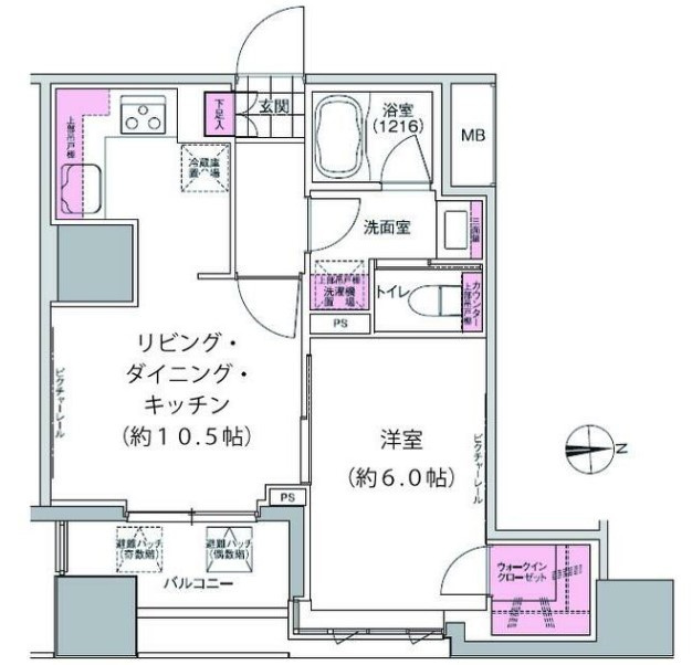 プレジリア東日本橋の間取り