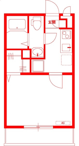 藤沢市湘南台５丁目のアパートの間取り