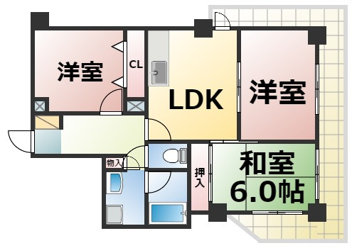 【間取り】 | 第一玉造マンション　仲介手数料無料