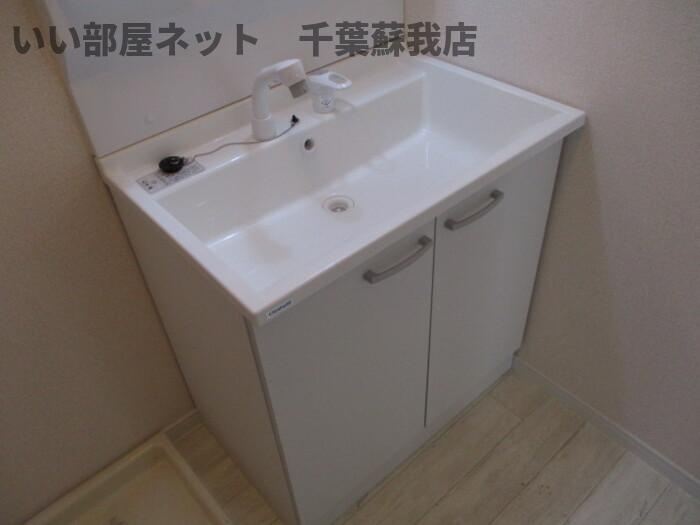 パークハイツ　Ｂの洗面所|コンパクトで使いやすい洗面所