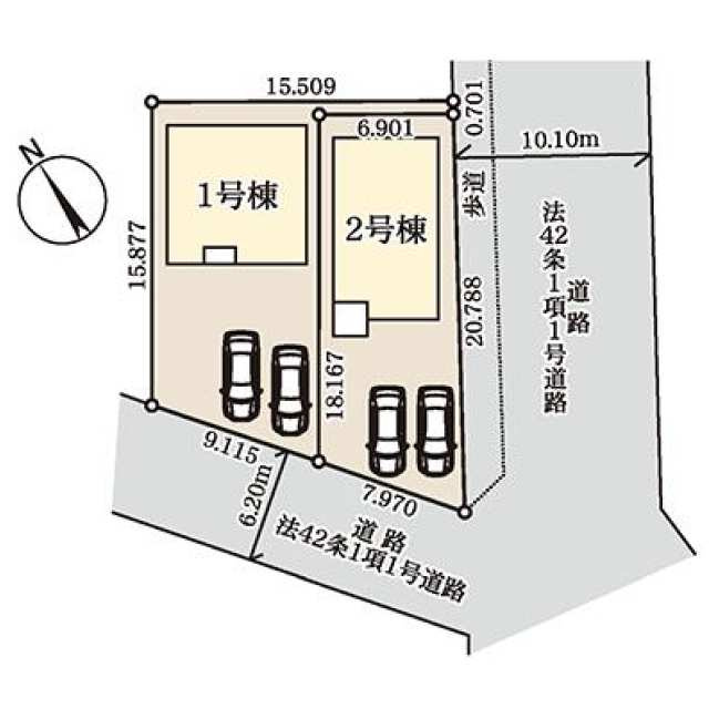 野田市大殿井２期の区画図