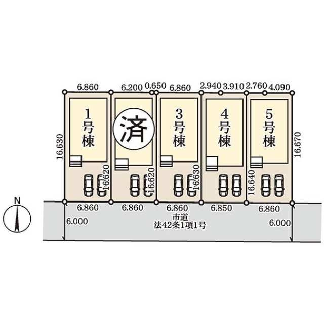 佐倉市表町の区画図